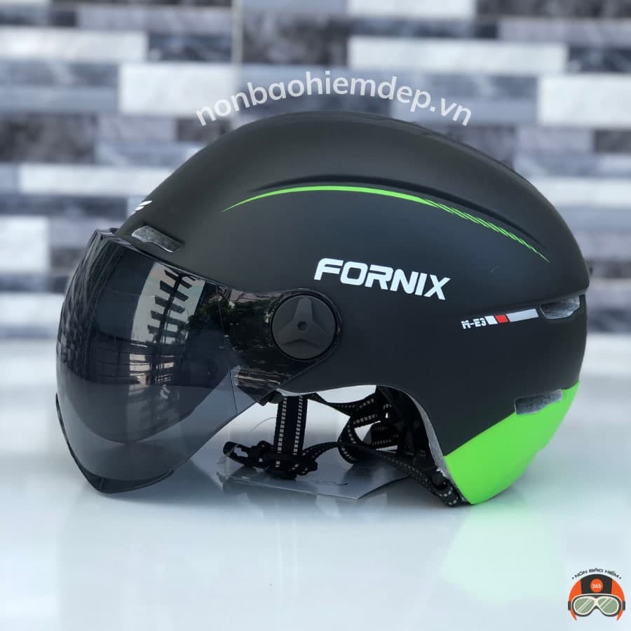 Nón xe đạp Fornix A02NM-E3 kính bảo hộ to chống nắng tháo lắp dễ dàng