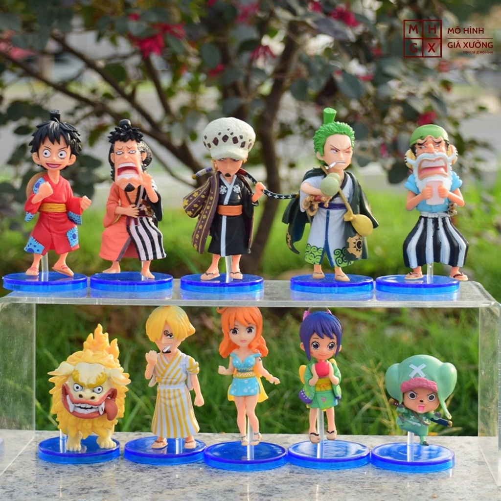Mô hình One Piece Luffy Zoro Sanji Nami Choper Usopp Law Kin'emon Sư Tử vàng Otama ở wano quốc figure mô hình anime