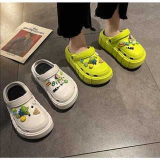 (Tặng kèm sticker) Dép sục Crocs đế cao 7cm