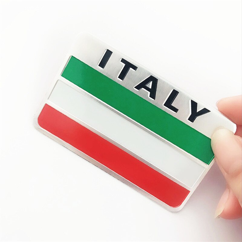 Tem Dán Hình Cờ Nước Ý Italy - Dán Trang Trí Xe Hơi Ô Tô - Chất Liệu Cao Cấp Bền Màu