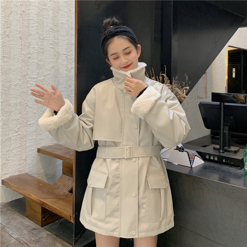 Áo da nữ lót lông cực ấm