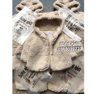 Áo Khoác Lông Cừu Bé Trai Tai Gấu Be Gap
