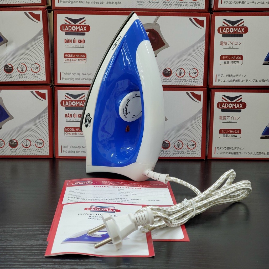 Bàn ủi Khô LADOMAX HA-226, Bàn ủi điện LADOMAX HA-226 - Công suất 1200W - Hàng chính hãng