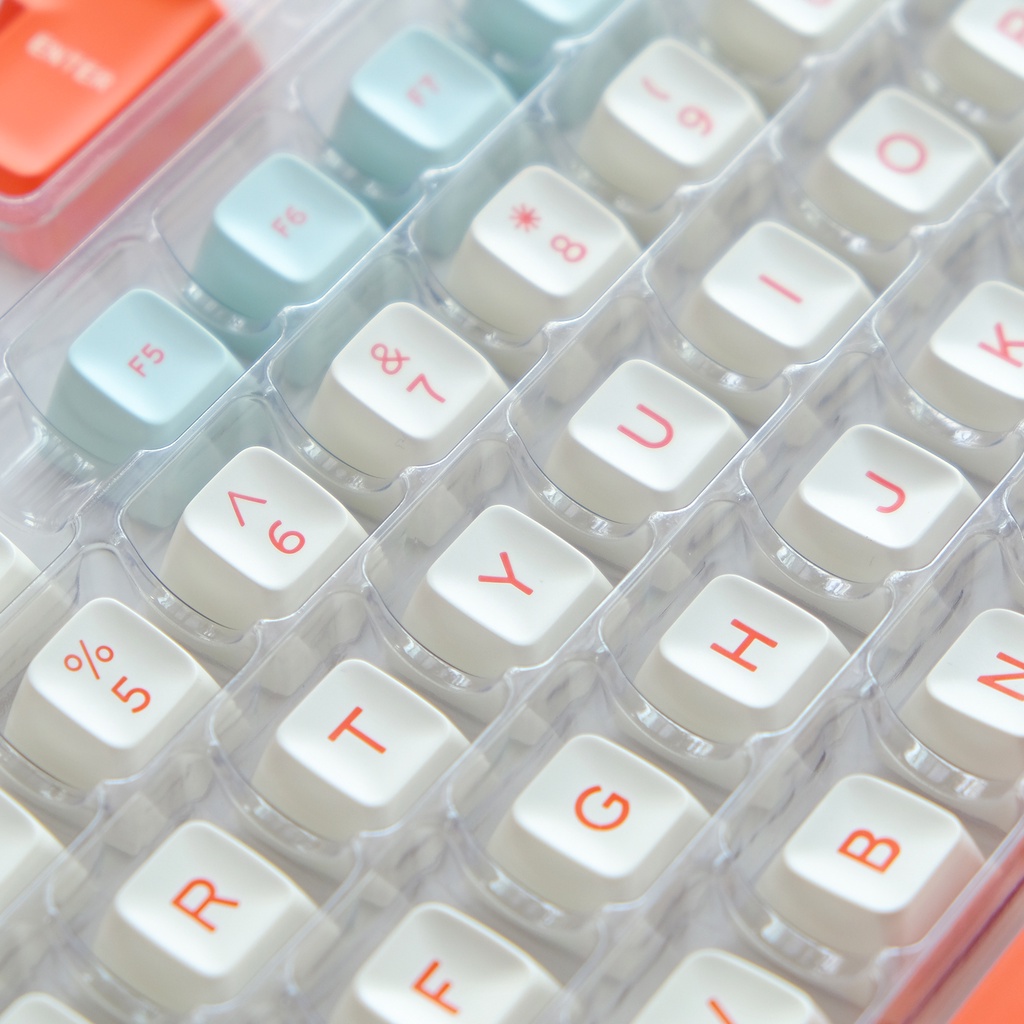 Bộ 172 Phím Bấm MG Salmon Bằng ABS Cho Bàn Phím Cơ ANSI & ISO Layout Tương Thích Với Cherry MX Kailh Gateron TTC