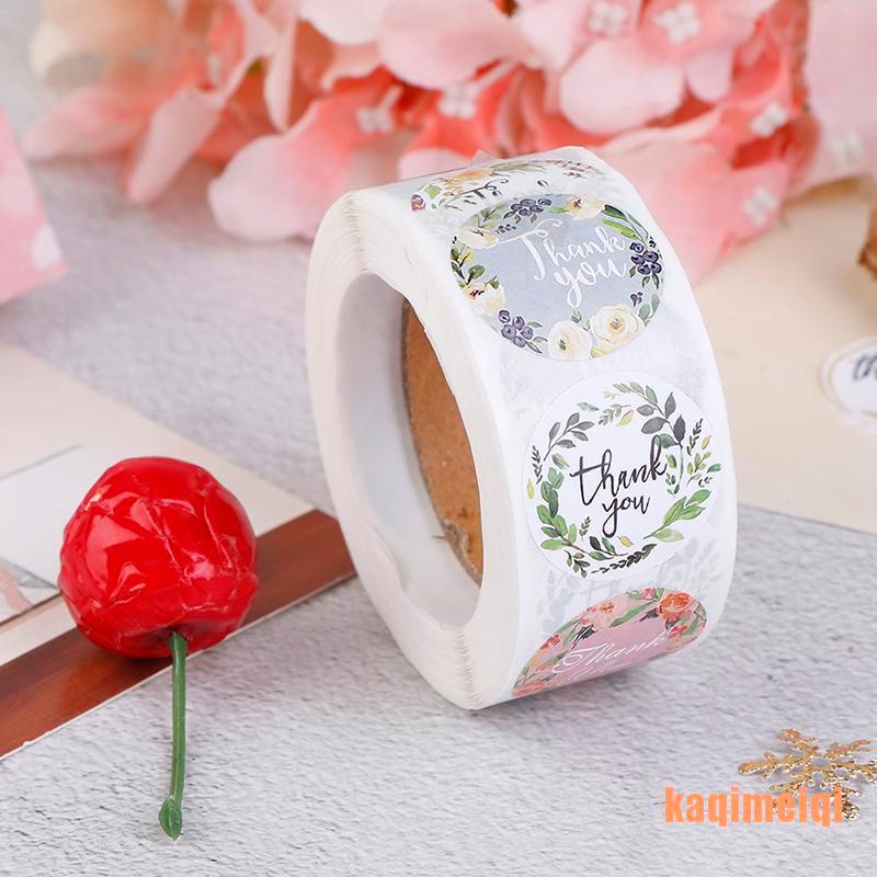 Cuộn 500 Nhãn Dán Thank You Trang Trí Sổ Tay Tiệc Cưới