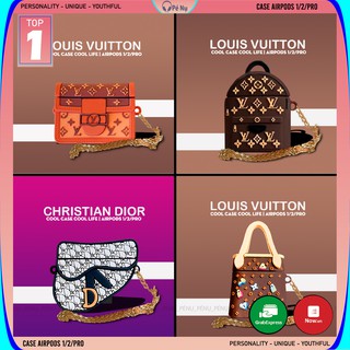 Vỏ Bảo Vệ Bao Đựng Hộp Sạc Tai Nghe, Case Airpods 2/3/1/i7/i9/i12/Pro/TWS - Bag Túi Xách LV Thời Trang