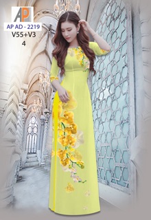 Vải áo dài in hoa lan