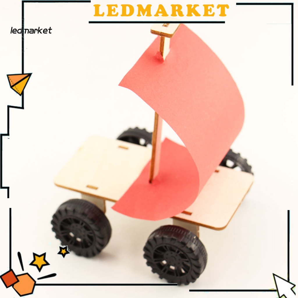 <Ledmarket> Eco-friendly Wind Power Car Science Car Model Kit Hand-on Ability for Entertainment