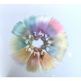 Line may tóc búp bê - tơ silk 15cm mix màu
