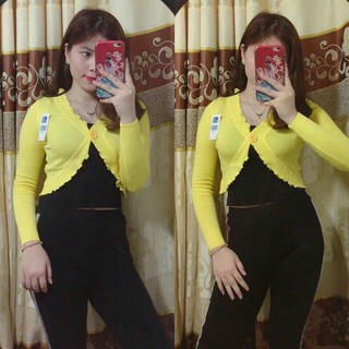 Áo khoác len nữ 1 nút form lửng có nhiều màu