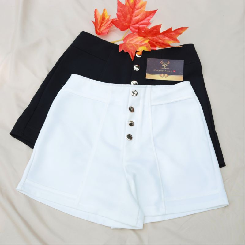 Quần short nữ lưng cao, quần đùi nữ ống rộng 4 khuy 31 September mã M1 | BigBuy360 - bigbuy360.vn