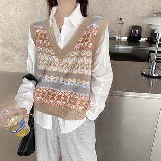 Áo gile len nâu (có ảnh thật)
