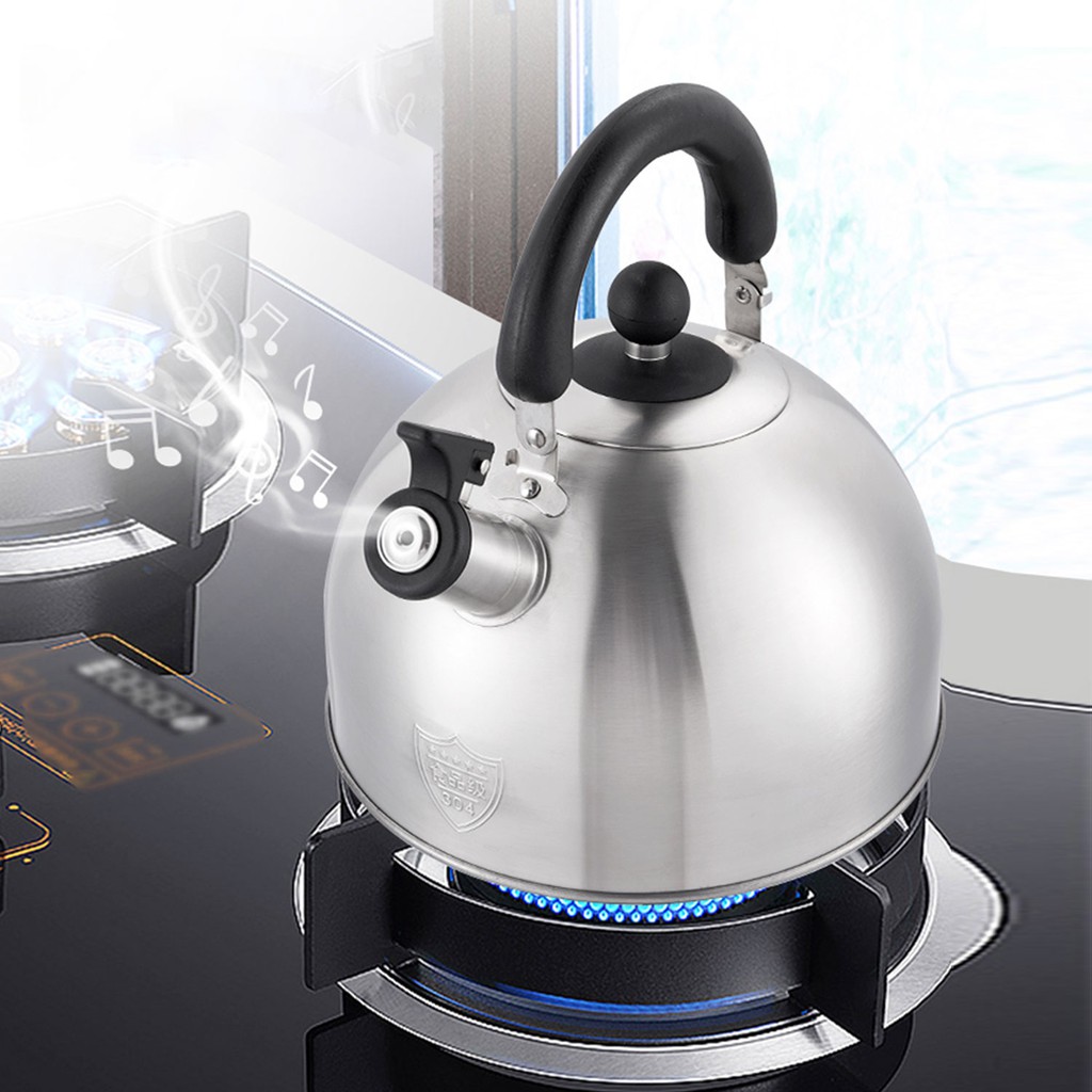 ẤM ĐUN NƯỚC INOX 304 CÓ CÒI REO - DÙNG ĐƯỢC TRÊN BẾP TỪ