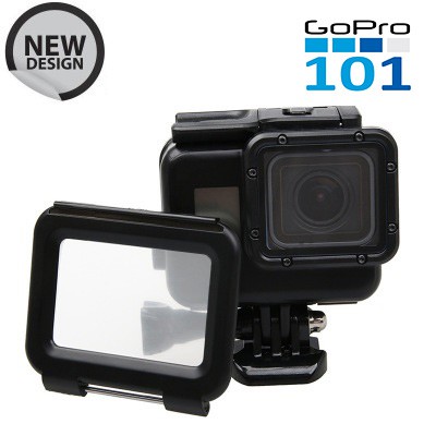 Case chống nước có mặt lưng cảm ứng cho GoPro hero 5, Gopro hero 6, Gopro hero 7 - GoPro101 - waterproof case for GoPro