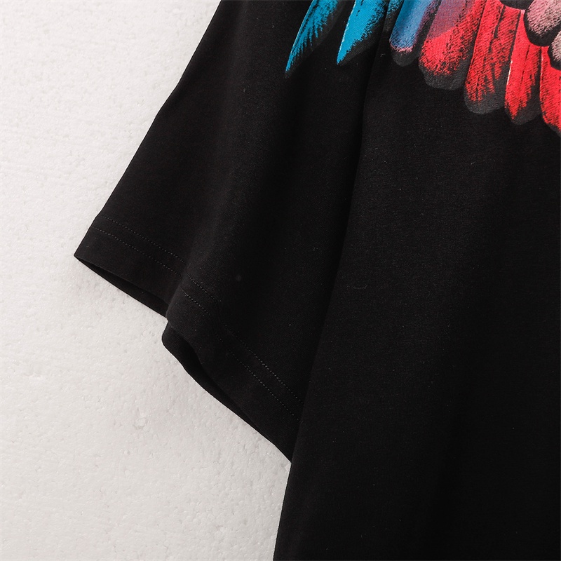 Áo Thun Cotton Tay Ngắn In Hình Đôi Cánh Plus Size Unisex