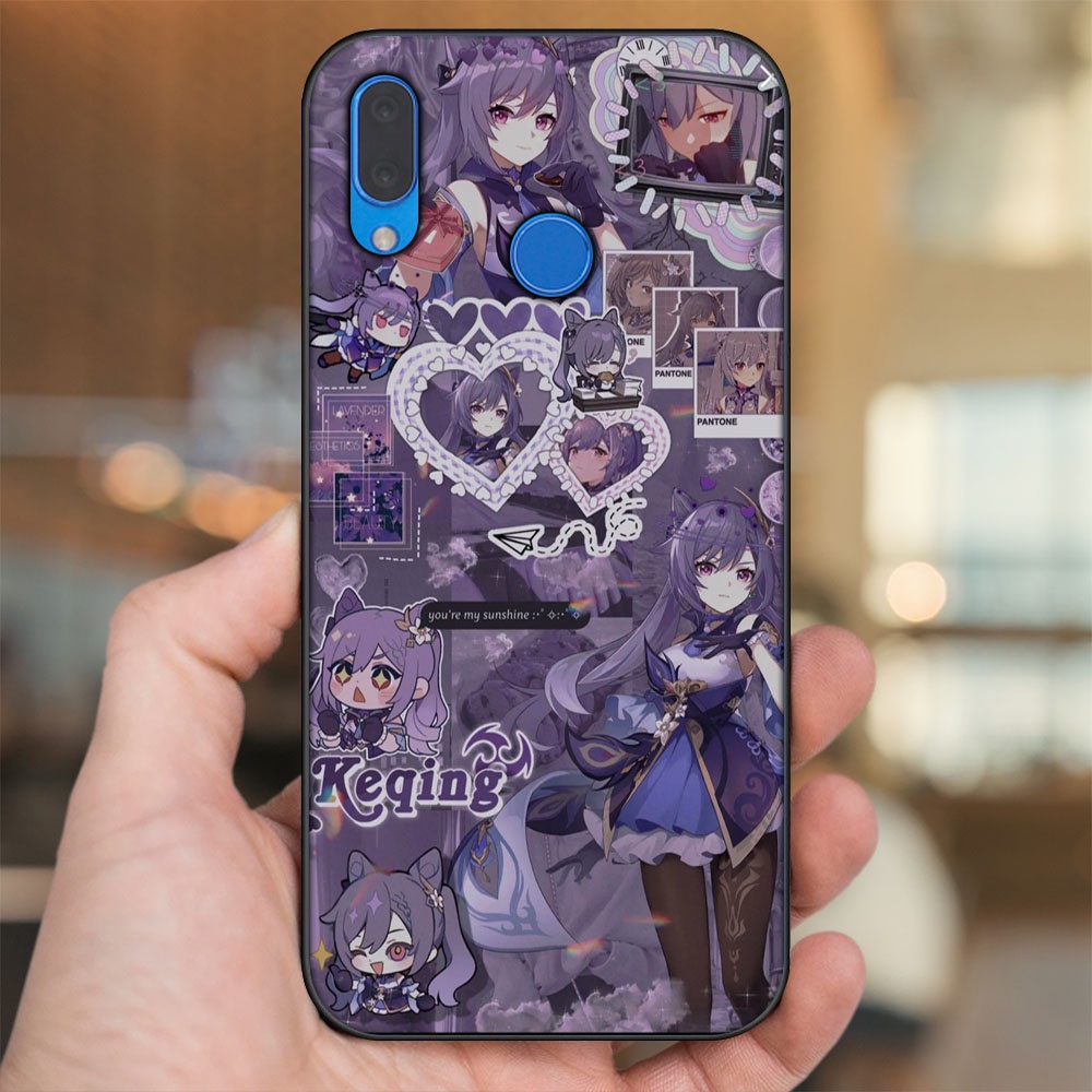 Ốp lưng Huawei Nova 3, Nova 3i, Nova 3e, P20 Lite viền đen in hình Keqing Genshin Impact