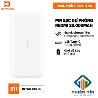 Pin sạc dự phòng 20000mAh Redmi Quick Charge 18W PB200LZM ( 2019 ) - Hàng Chính Hãng DGW