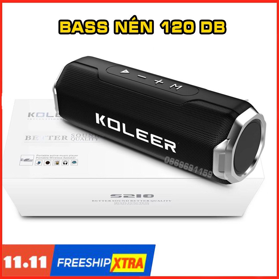 
                        Loa Bluetooth Mini Koleer bass nén khỏe công suất 120 dB - BH 12T
                    