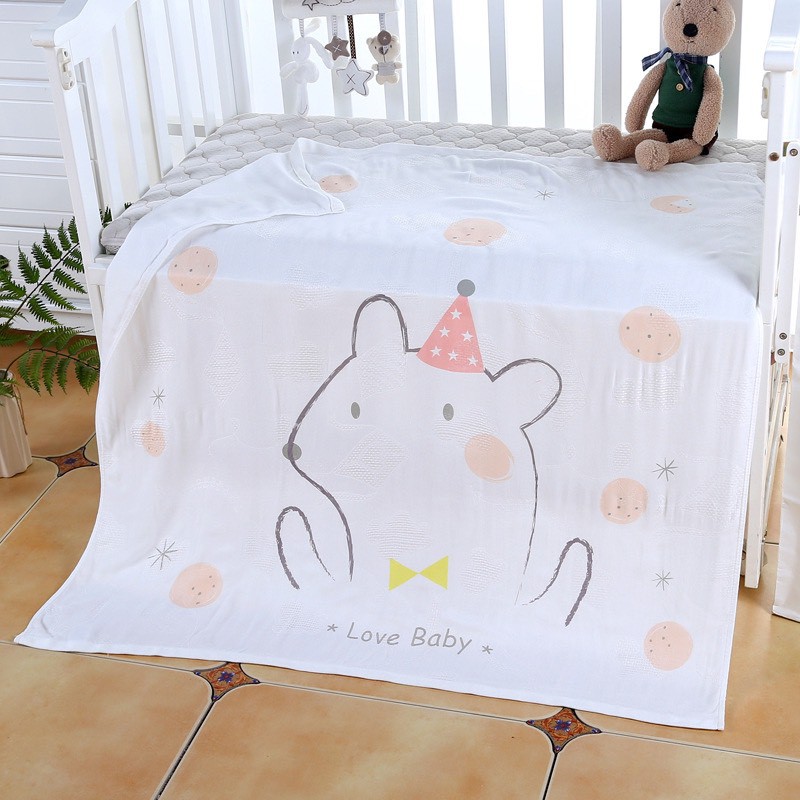 Chăn lụa sợi tre sơ Kiluta 4 lớp cao cấp loại 1 cho bé (110x120cm)