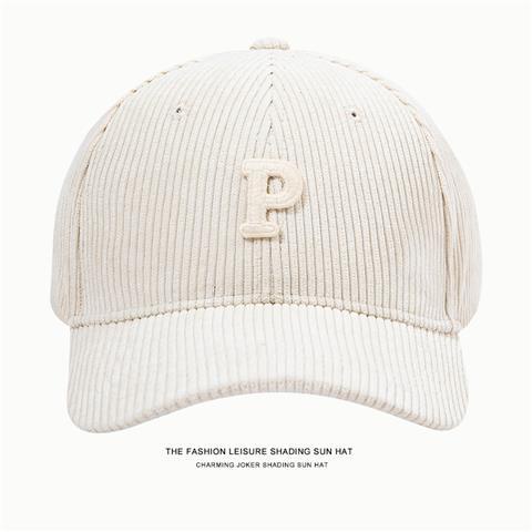 Mũ Lưỡi Trai Nhung Kẻ In Chữ Phong Cách Thời Trang Đường Phố