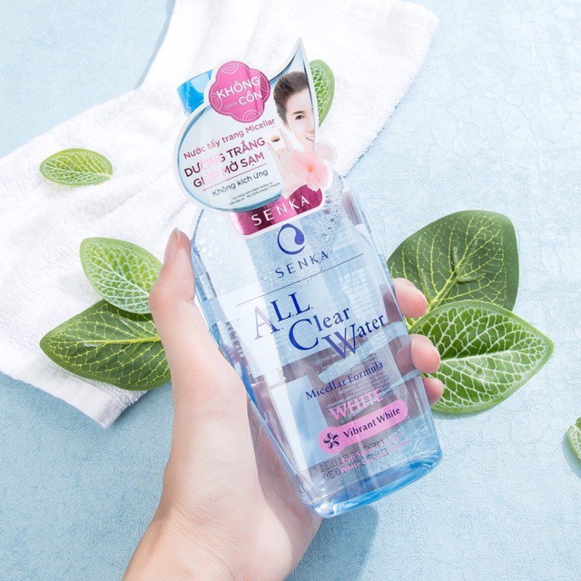 Nước Tẩy Trang Senka Micellar Dưỡng Trắng All Clear Water Micellar Formula White 230ml