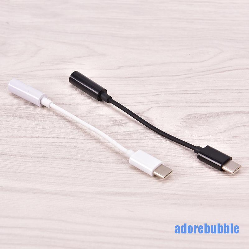 [adorebubble 0610] USB Type C to 3.5mm Headphone Jack Adapter AUX Cable for Samsung LG XIAOMI LeEco