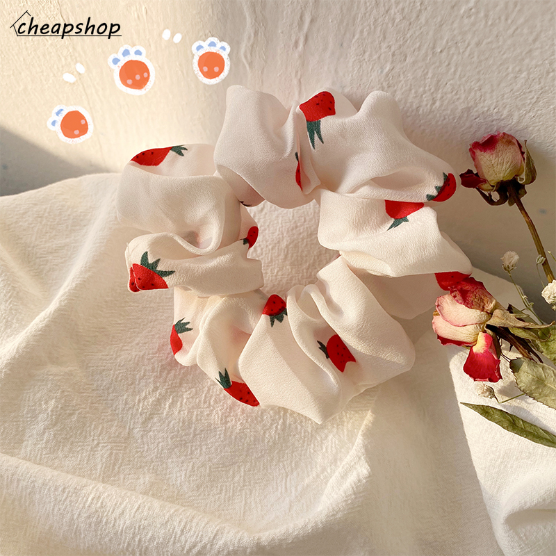 iF YOU Dây Buộc Tóc Hình Trái Dâu Cỡ Lớn Thời Trang Hàn Quốc