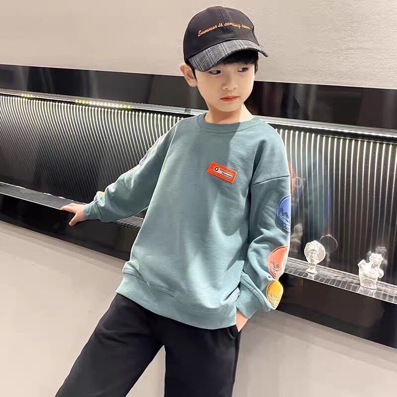 Áo Thun Cotton Nguyên Chất Tay Dài Phong Cách Hàn Quốc Thời Trang Mới Dành Cho Bé Trai 2022