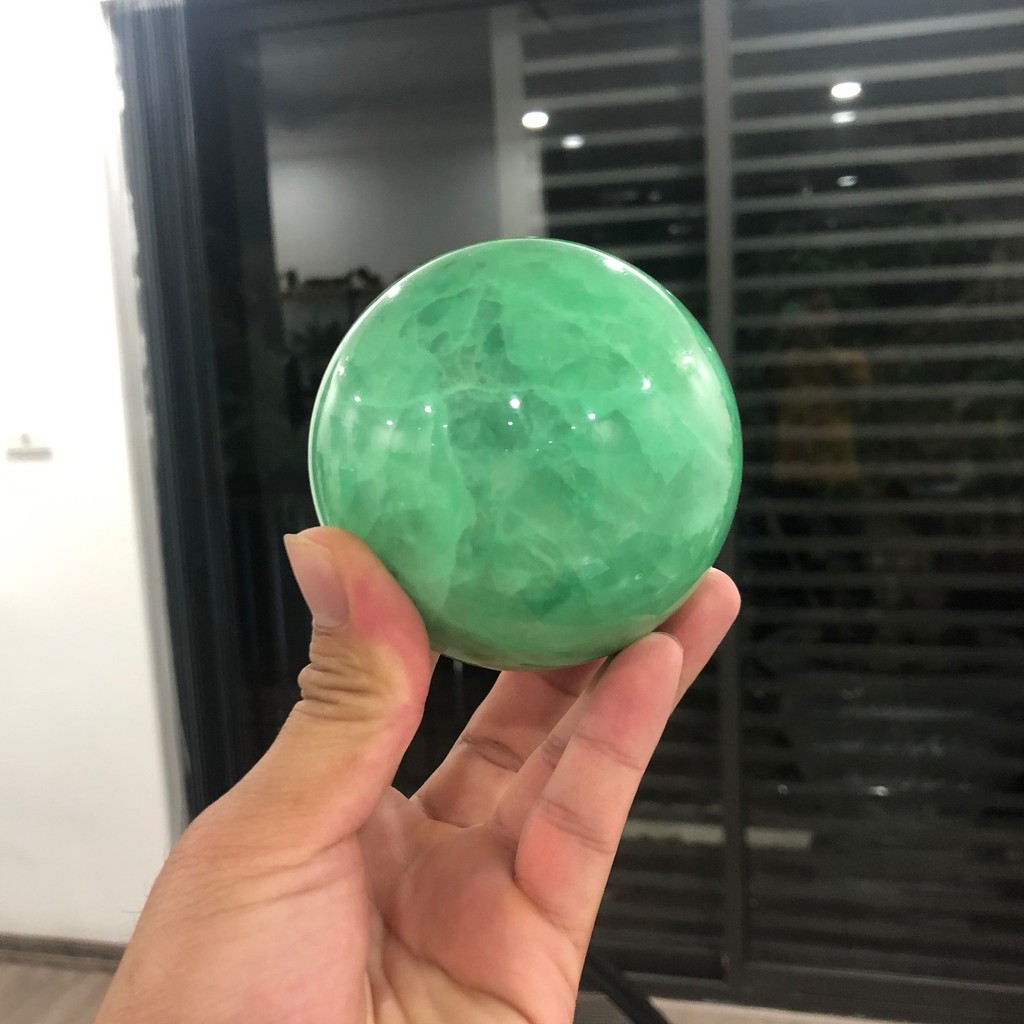 [XẢ KHO size 1Kg] Quả Cầu Phong Thủy Xanh Flourits mạng MỘC và HỎA nặng 1 Kg, Đường Kính 9 cm - Phong Thủy Thành Đô | BigBuy360 - bigbuy360.vn