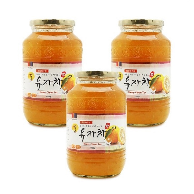 Mật Ong Chanh Honey Citron Tea Masilraon Hàn Quốc, Lọ 1000g, Giúp Ngừa Ho, Tăng Sức Đề Kháng