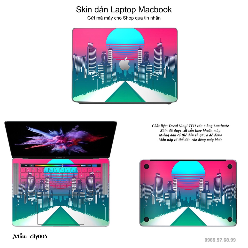 Skin dán Macbook mẫu thành phố (đã cắt sẵn, inbox mã máy cho shop)