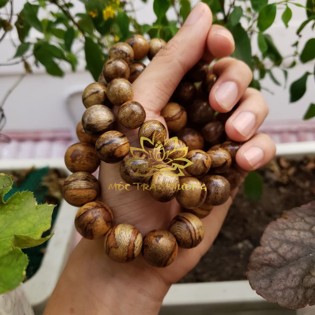 Vòng Tay Trầm Tốc Bông MTH JEWELRY Size 18mm Trầm Tốc Việt Tự Nhiên - Hạt Tròn Đều/Mùi Dịu Nhẹ | Mộc Trầm Hương