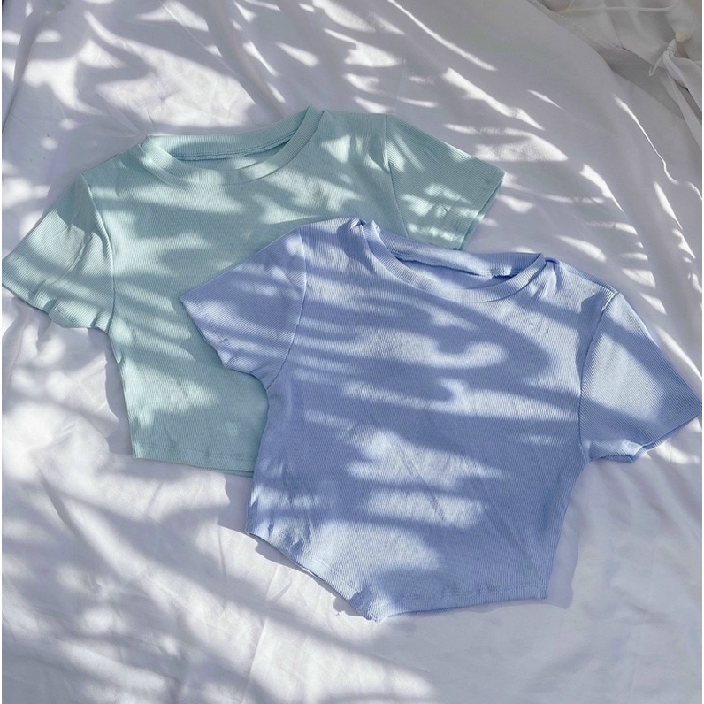 ÁO CROPTOP TAY NGẮN VẠT NHỌN