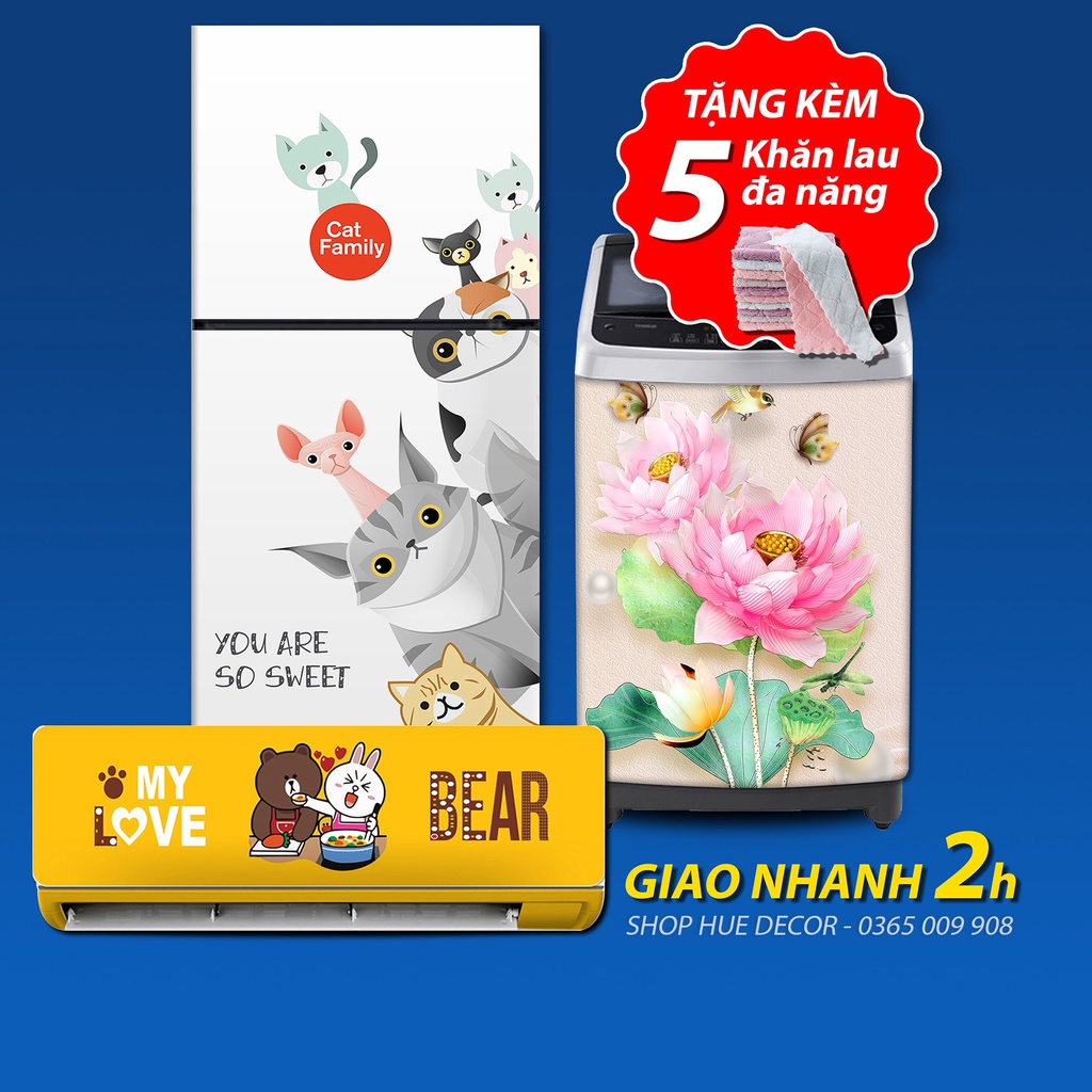 Decal dán tủ lạnh đẹp chất lượng, giá tốt, đa dạng chủng loại