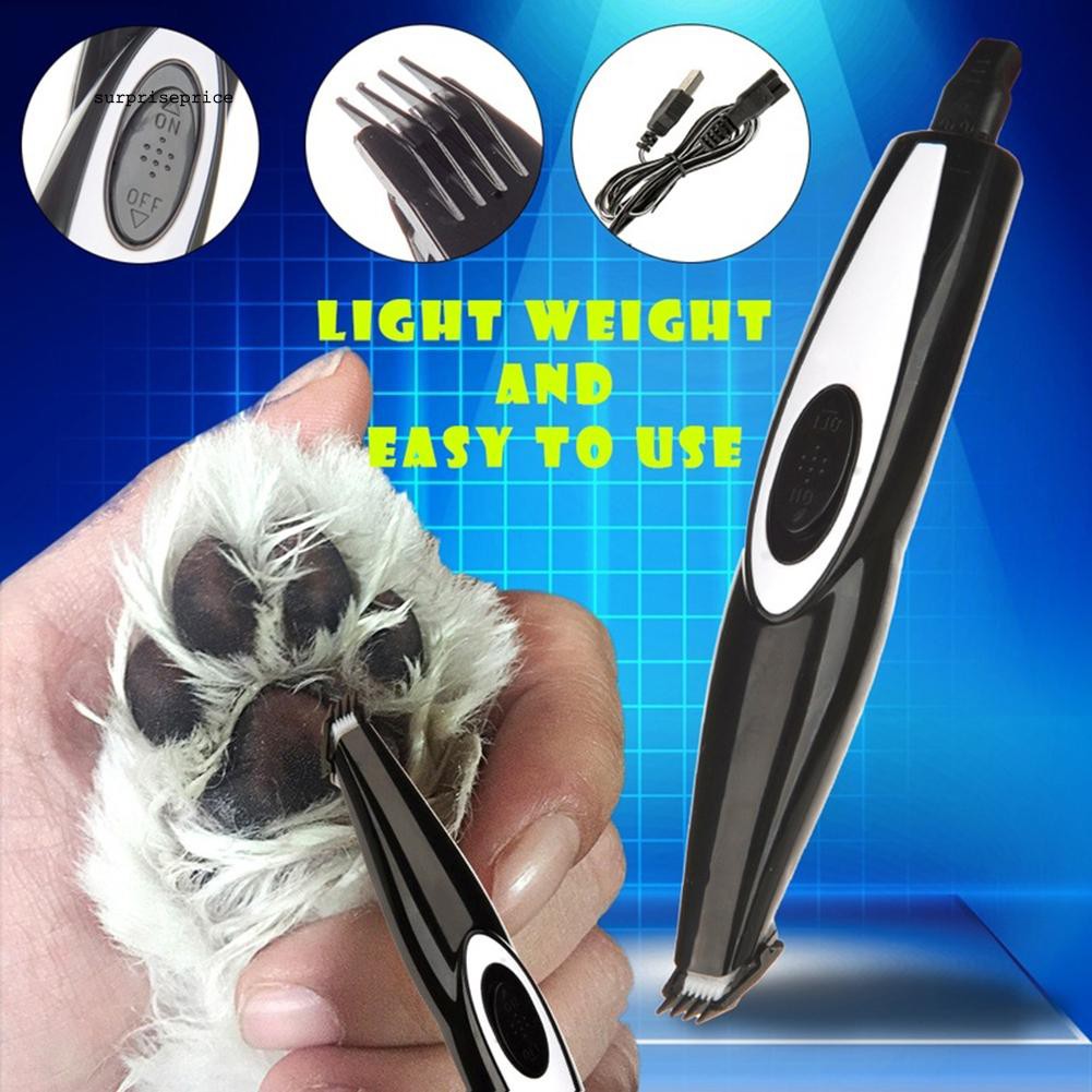 [COD]Pet Cat Dog Hair Clipper Trimmer Shaver USB Electric Grooming Shaving Foot Tool