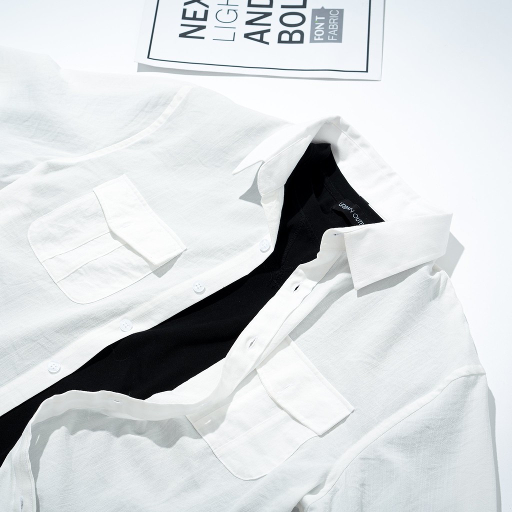 sơ mi nam hàn quốc chất vải đũi cao cấp không nhăn xù , áo sơ mi nam túi hộp dáng denim | BigBuy360 - bigbuy360.vn