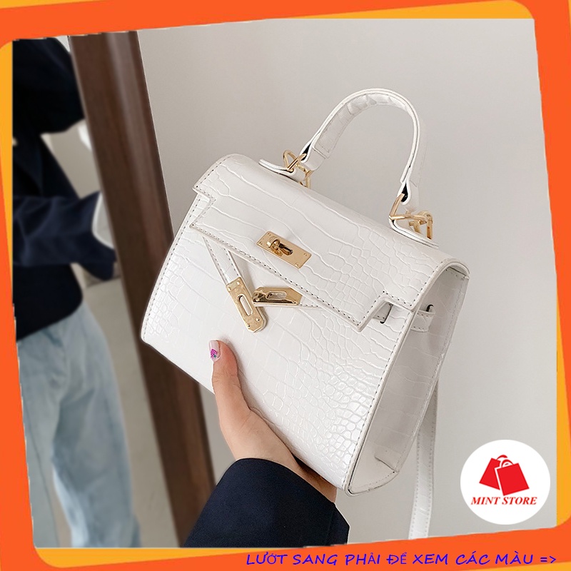 Túi xách nữ đẹp 🔸MINT STORE🔸 Túi đeo chéo da rắn HMM đi chơi phong cách hàn quốc PK 272