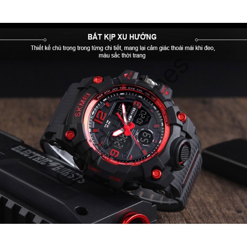 Đồng hồ điện tử nam thể thao chính hãng SKMEI thể thao đa chức năng siêu bền SM25-MTP WATCHES