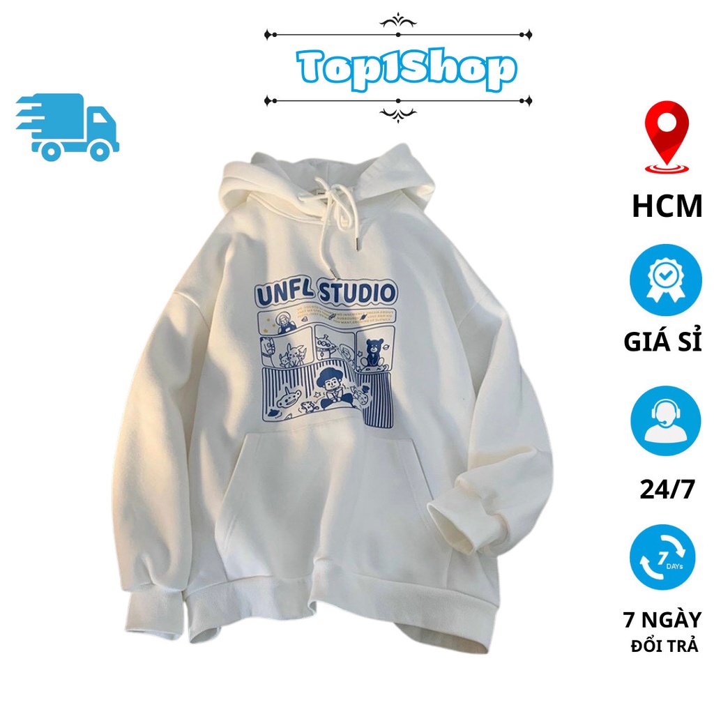 Áo hoodie form rộng chất nỉ bông cao cấp chống nắng mùa hè giữ nhiệt mùa đông