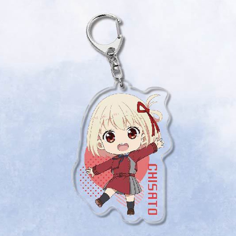 Móc Khóa Nhựa Acrylic Hình Lycoris Recoil Anime Hoa Dễ Thương