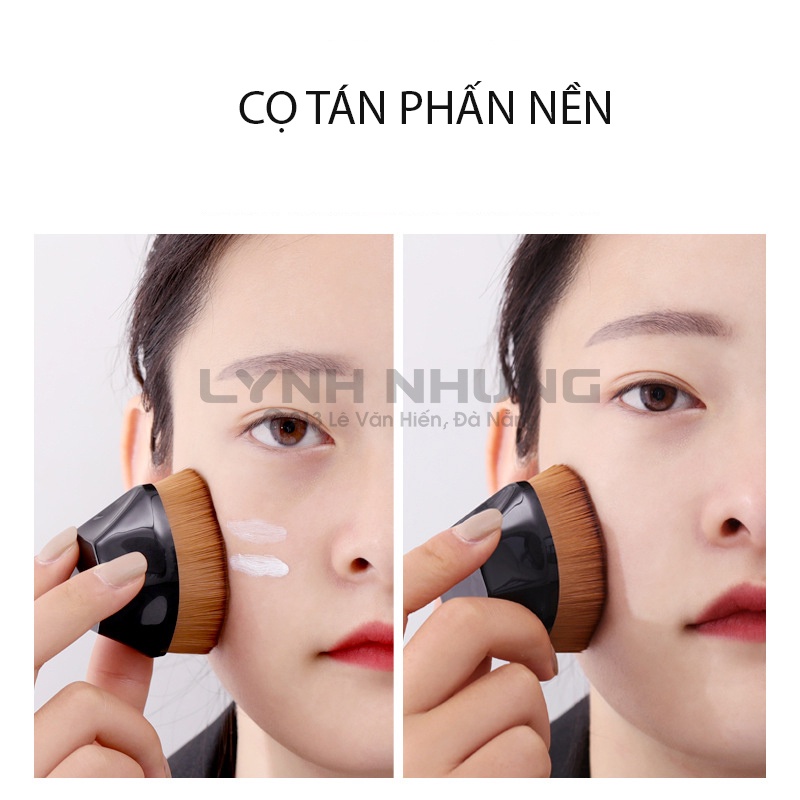 Cọ đánh phấn nền MYON thân lùn cán màu đen