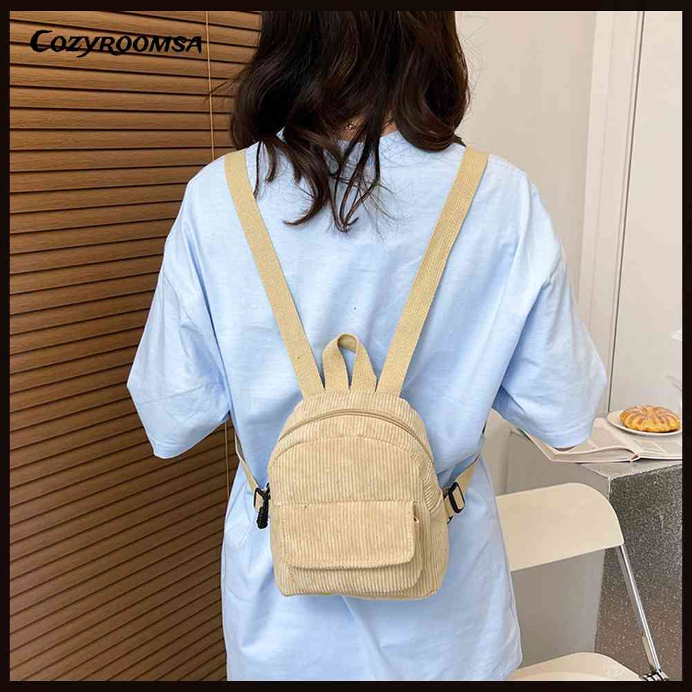 Ba Lô Mini Vải Nhung Phong Cách Retro Cho Nữ