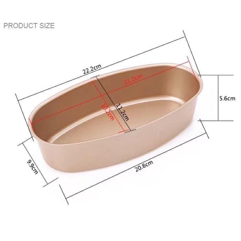 Khuôn oval bánh mì hoa cúc chống dính