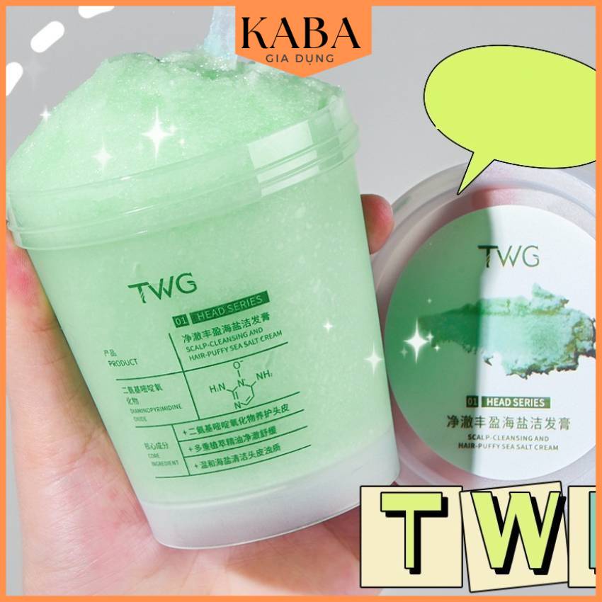 Dầu gội muối biển tẩy da chết da đầu giảm gàu chống bết giúp tóc bồng bềnh KABA