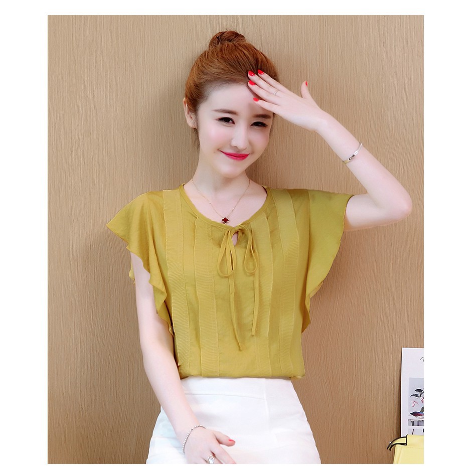 Áo Thun Nữ Tay Ngắn Dáng Rộng Màu Trơn