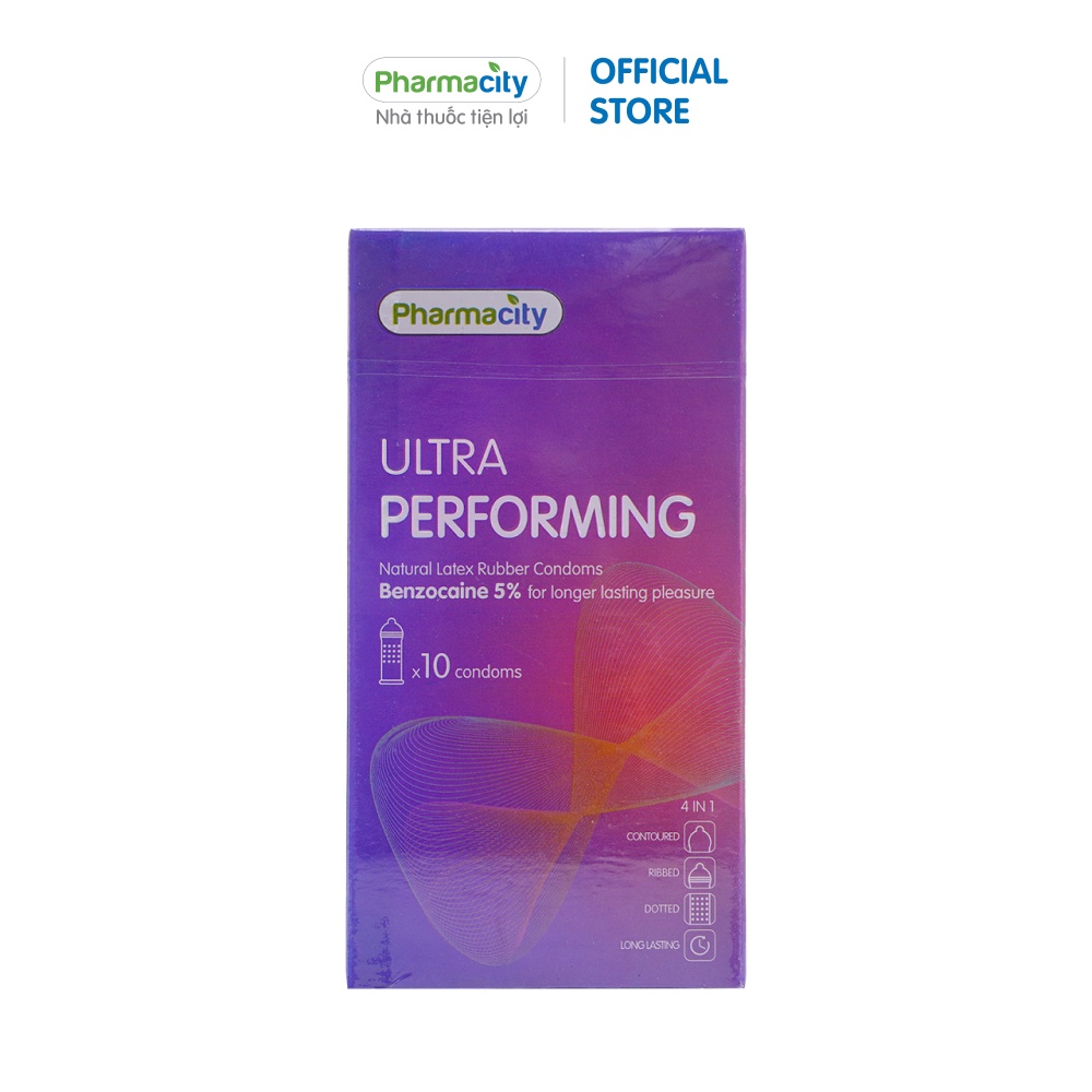 Bao cao su Pharmacity Ultra Performing (Hộp 10 cái)