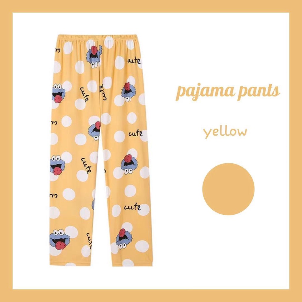 Quần ngủ lưng cao kiểu dáng rộng rãi vừa vặn họa tiết dễ thương cỡ lớn thời trang mùa thu và mùa xuân dành cho nữ | BigBuy360 - bigbuy360.vn