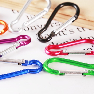 Móc Khóa Carabiner Kiêm Móc Chìa Khóa Bằng Nhôm Dùng Cắm Trại Ngoài Trời