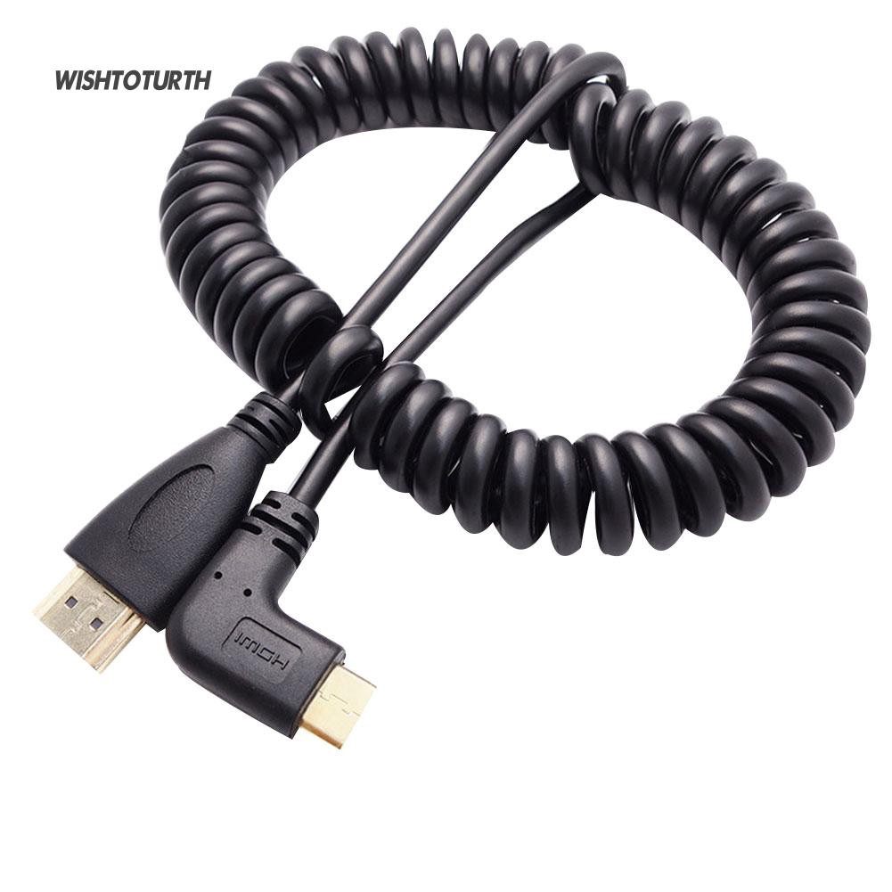 ☼Cáp Lò Xo Chuyển Đổi HDMI Góc 90 Độ Tiện Dụng