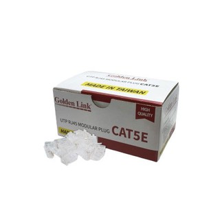 Đầu hạt mạng RJ45 nhựa Golden Link CAT 5E (100 đầu/ 1 hộp)